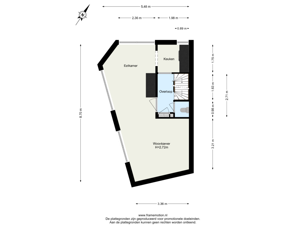 View floorplan of Verdieping 1 of Rozenlaan 15-B