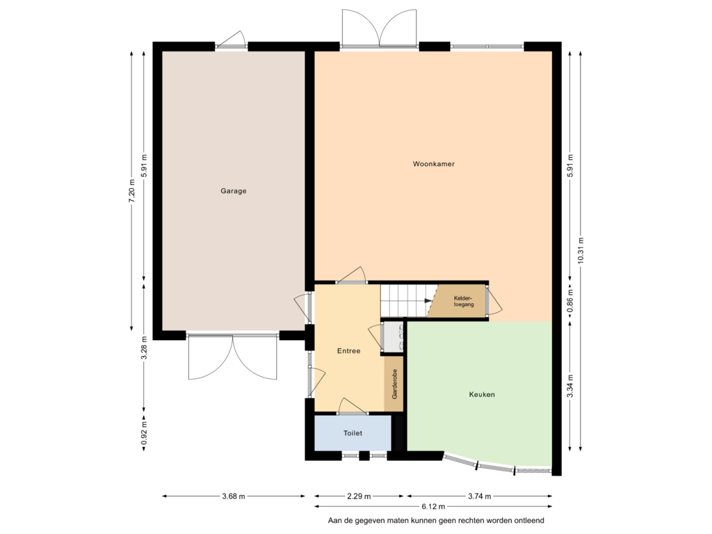 Bekijk plattegrond van Begane grond van Prof. Huetlaan 17