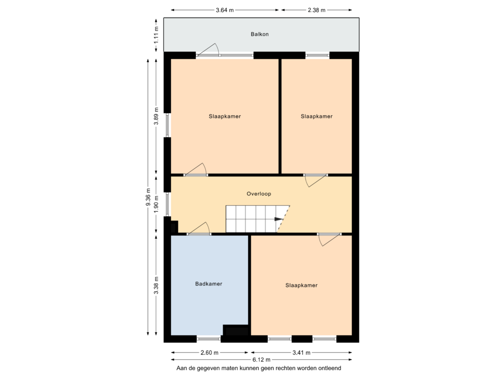 Bekijk plattegrond van 1e verdieping van Prof. Huetlaan 17