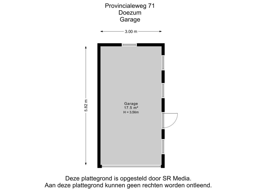 Bekijk plattegrond van Garage van Provincialeweg 71