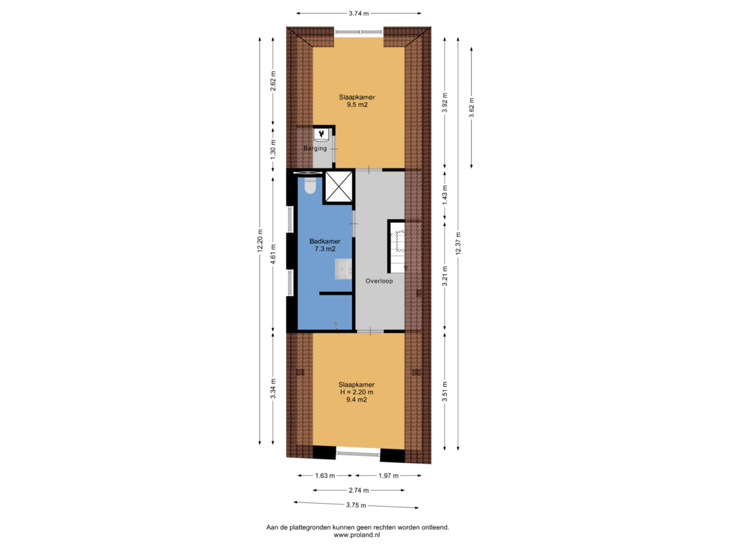 View floorplan of 1e Verdieping of Noordeinde 73