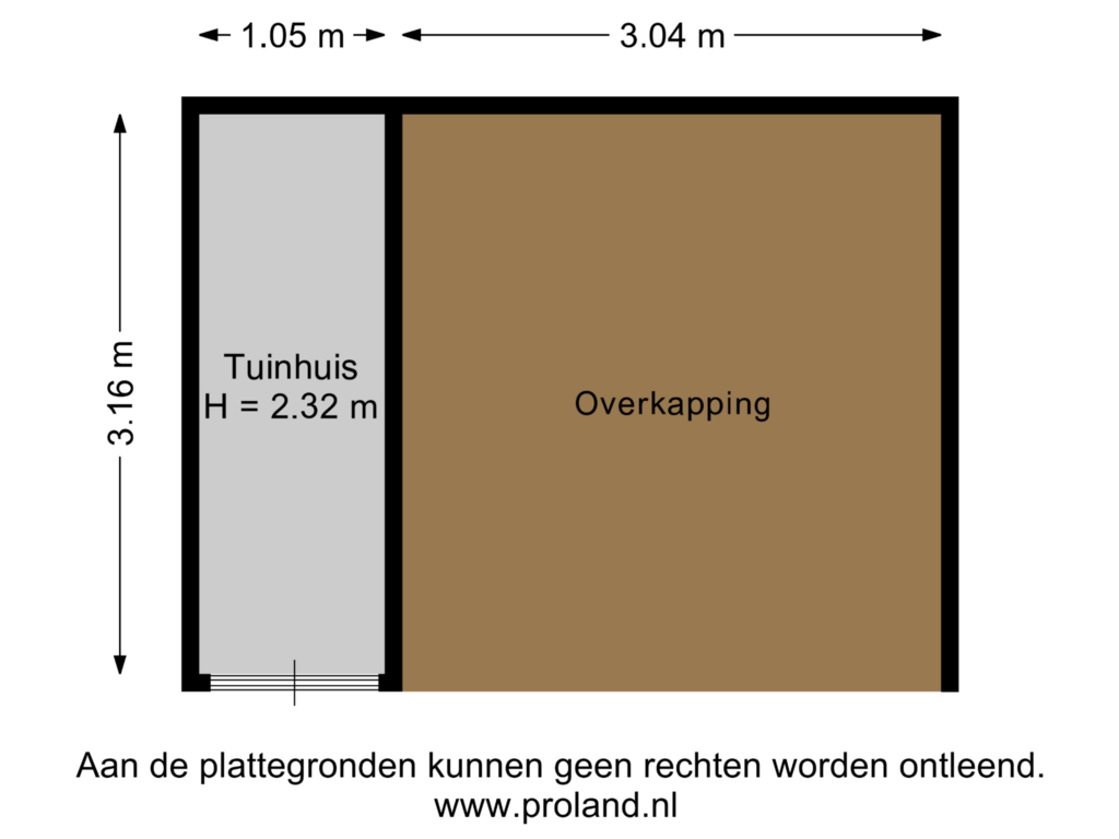 View floorplan of Tuinhuis of Noordeinde 73