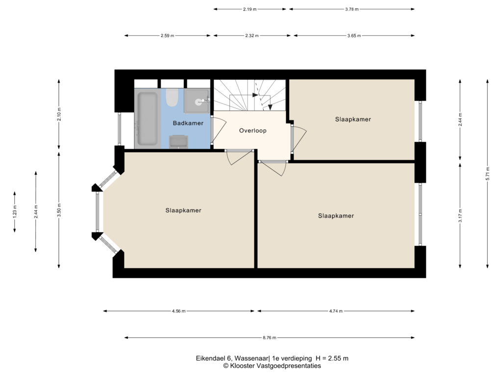 Bekijk plattegrond van 1e verdieping van Eikendael 6