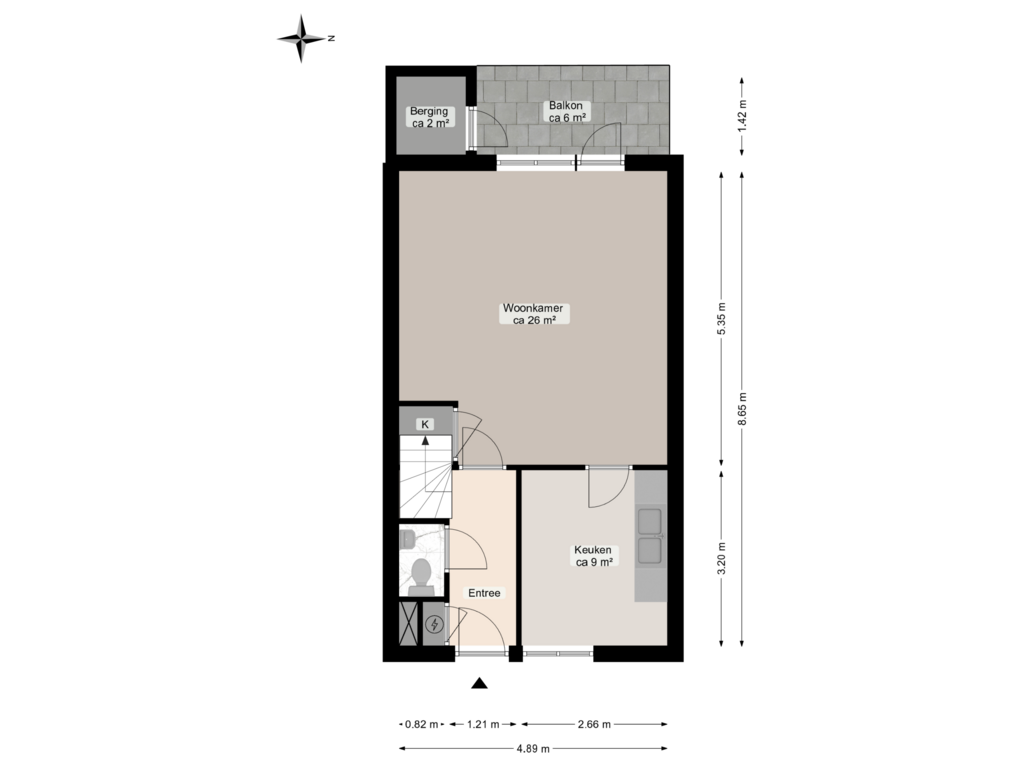 Bekijk plattegrond van Eerste verdieping van Kremersheerd 24