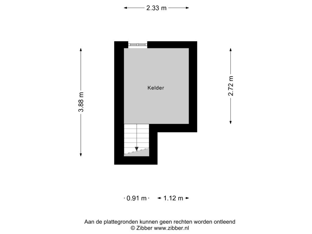 Bekijk plattegrond van Kelder van Deventerweg 39