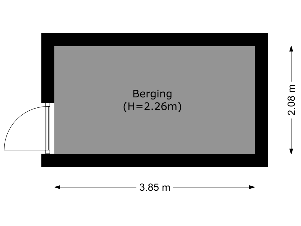 View floorplan of berging of Slotlaan 39