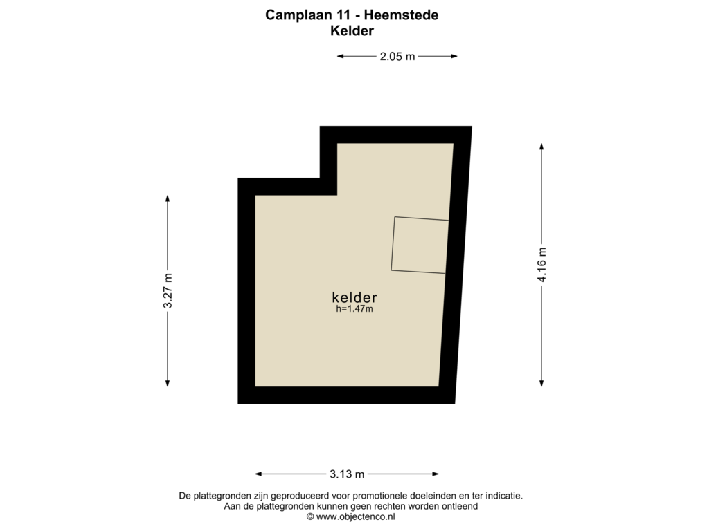 Bekijk plattegrond van KELDER van Camplaan 11