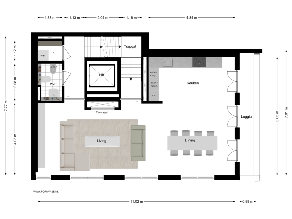 View floorplan of 1e VERDIEPING of Raphaëlplein 39