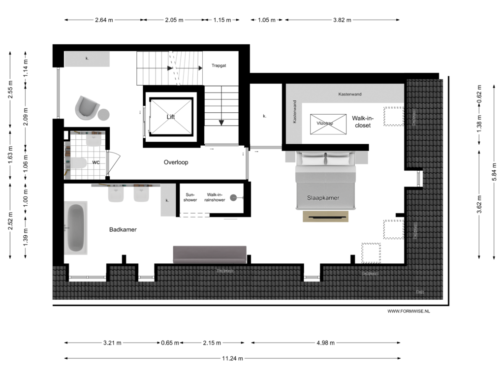 View floorplan of 2e VERDIEPING of Raphaëlplein 39