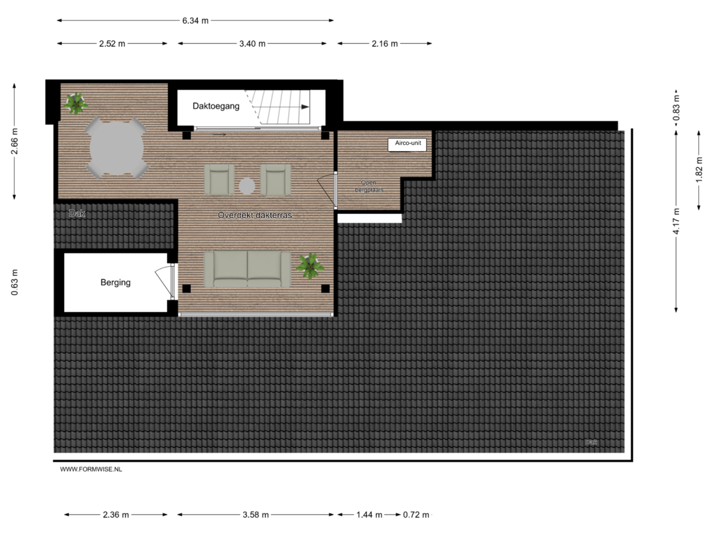 View floorplan of DAKTERRAS of Raphaëlplein 39