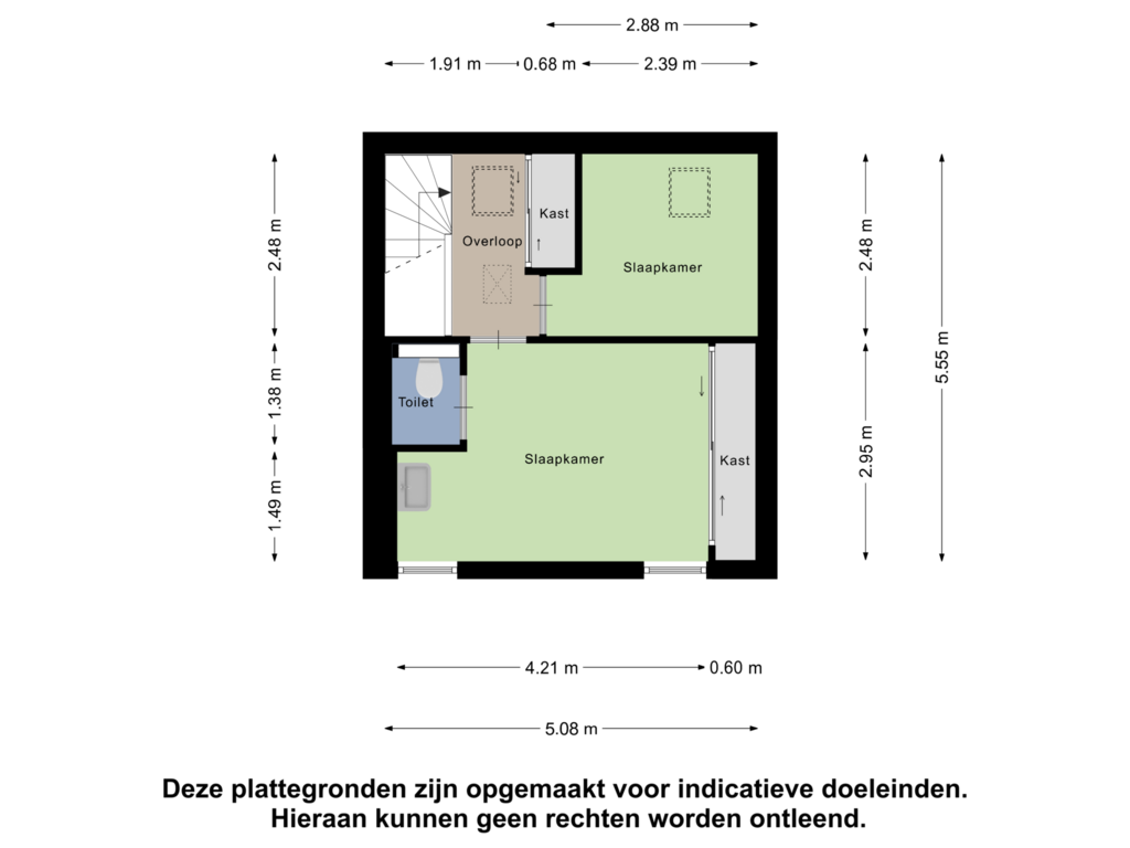 View floorplan of Eerste Verdieping of Nieuwstraat 3