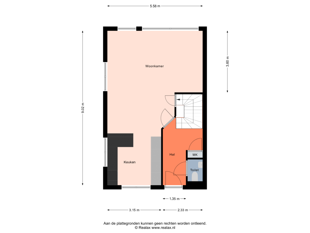 View floorplan of Begane grond of Hortensiastraat 10