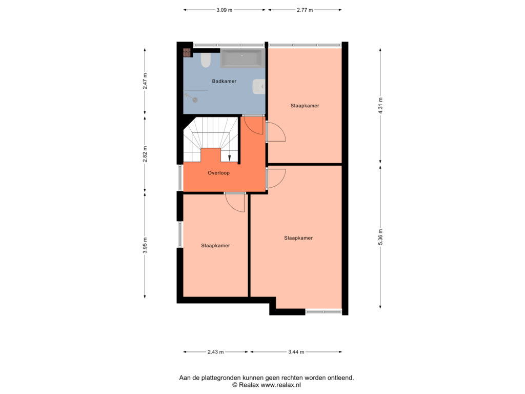 Bekijk plattegrond van Verdieping 1 van Stationsweg 26-A