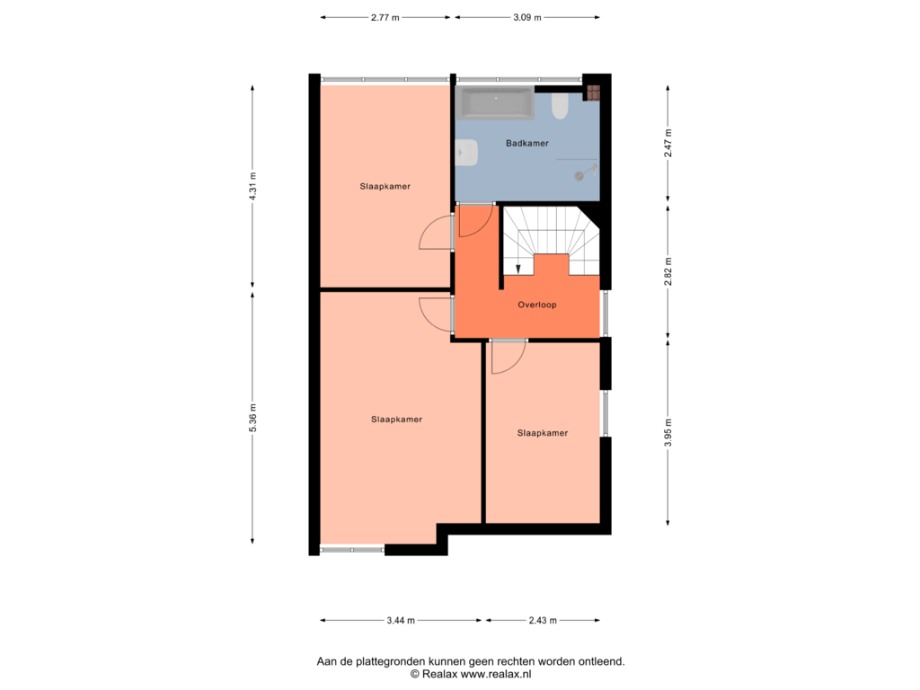 Bekijk plattegrond van Verdieping 1 van Stationsweg 28