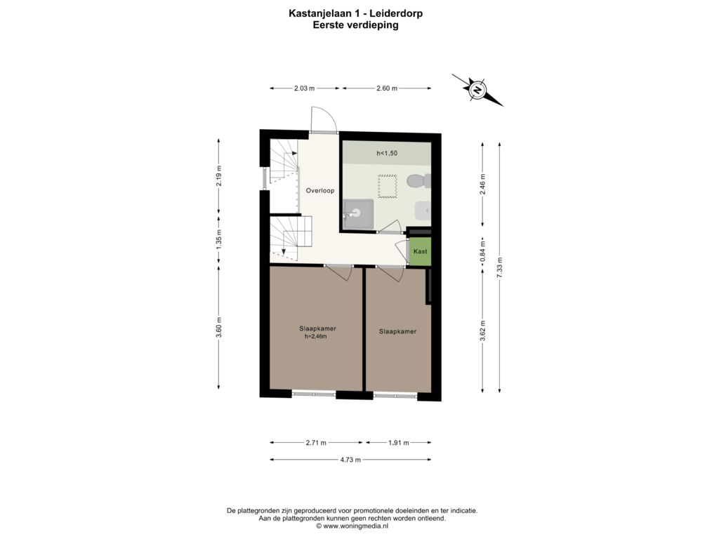 Bekijk plattegrond van 1e_verd van Kastanjelaan 1