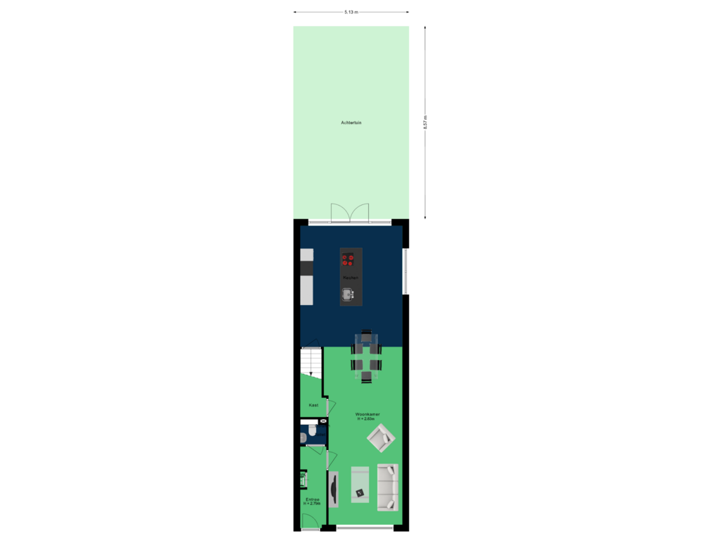 Bekijk plattegrond van Situatie van Tilburgseweg 213