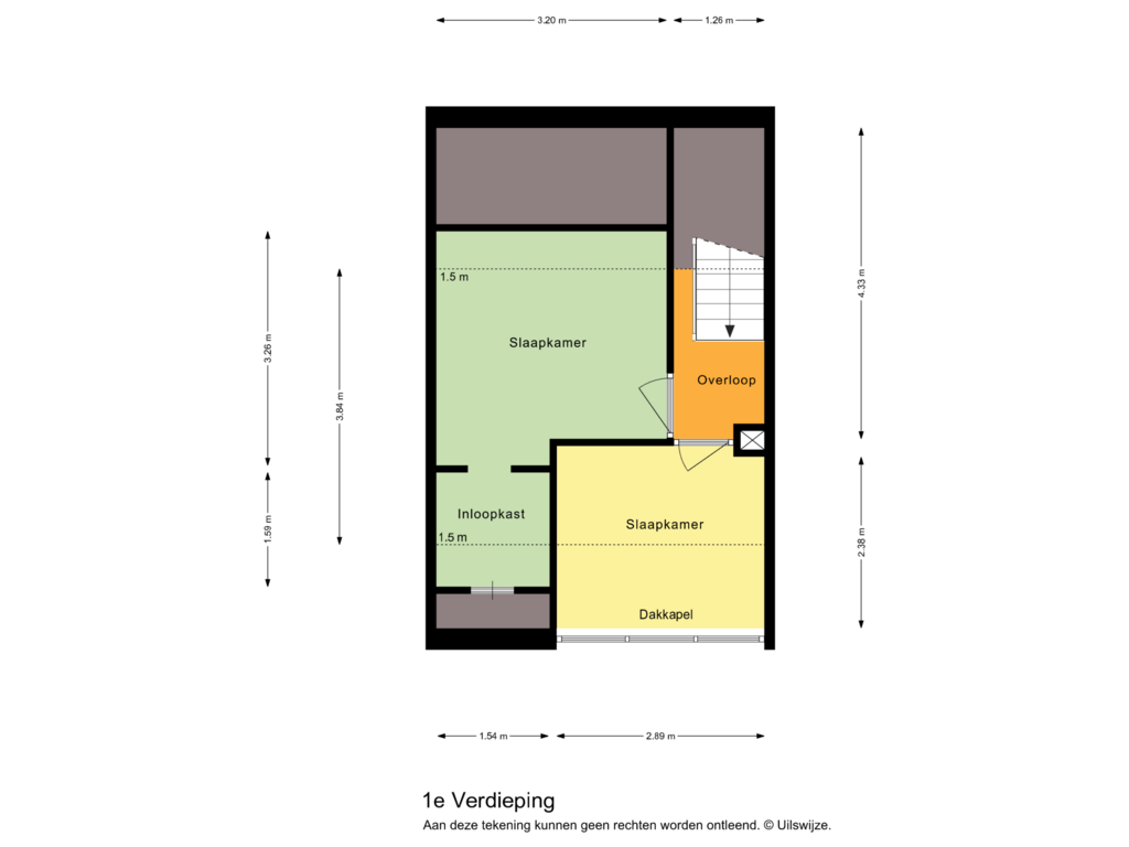 Bekijk plattegrond van 1e Verdieping van Berkenlaan 3