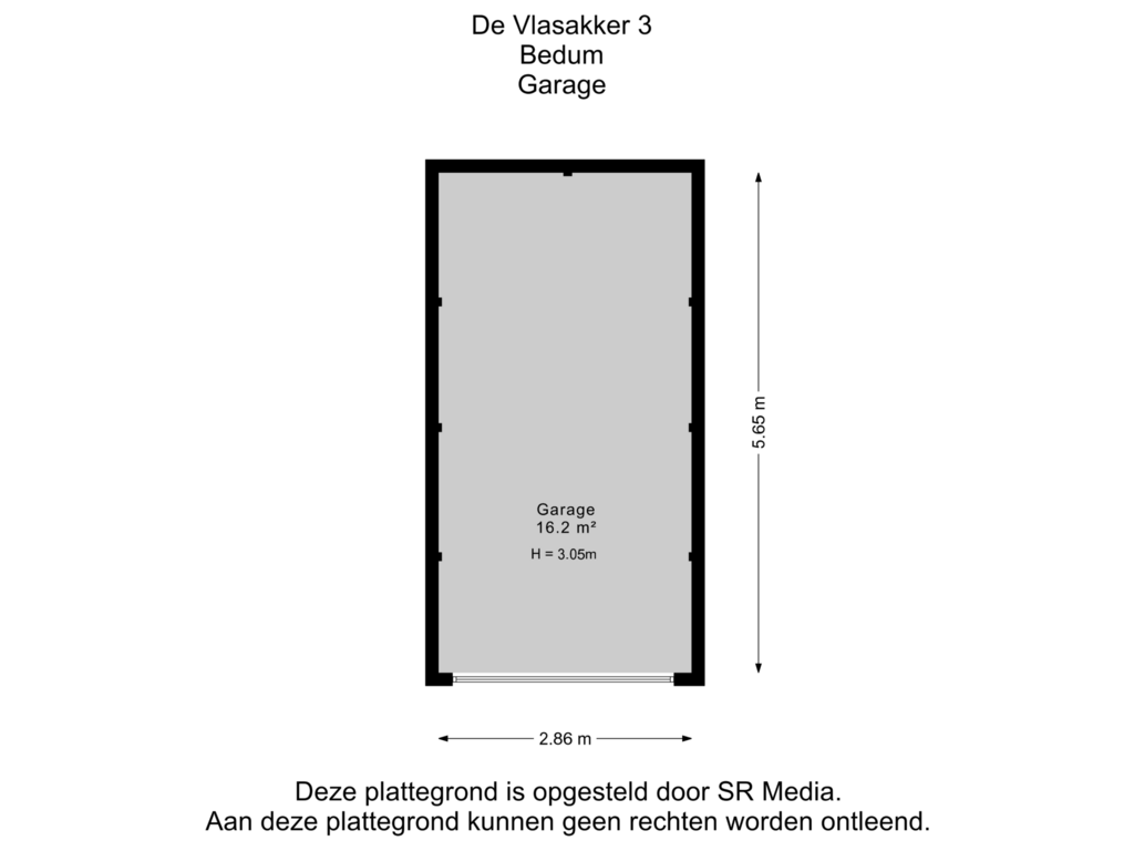 Bekijk plattegrond van Garage van De Vlasakker 32