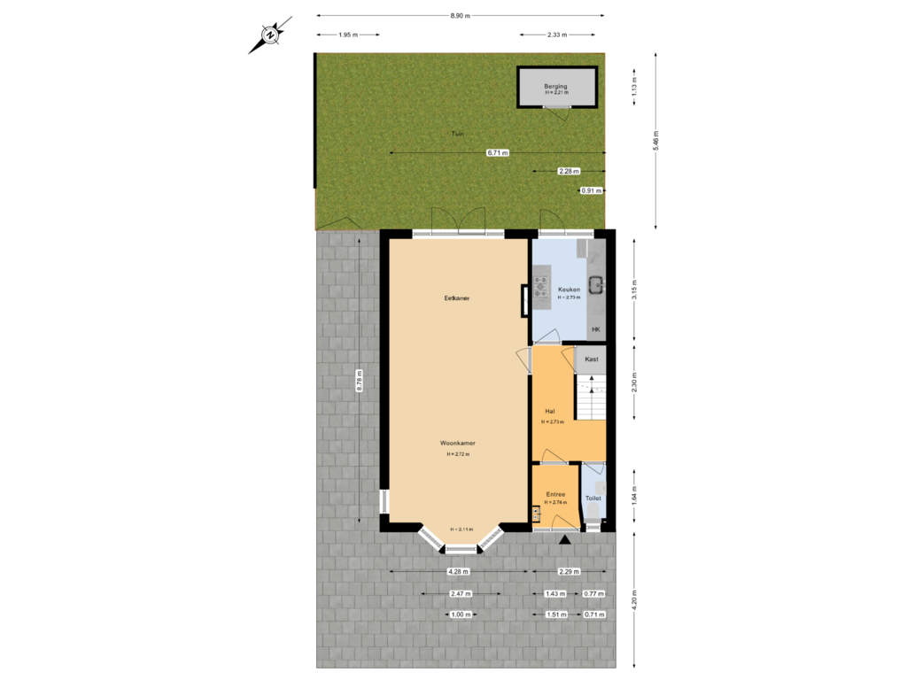 Bekijk plattegrond van Begane Grond Tuin van Van Slingelandtlaan 6