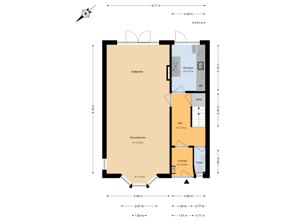 Bekijk plattegrond van Begane Grond van Van Slingelandtlaan 6