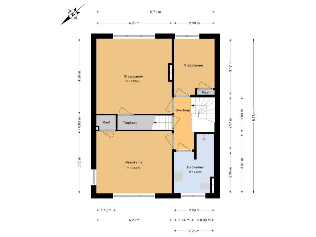 Bekijk plattegrond van 1e Verdieping van Van Slingelandtlaan 6