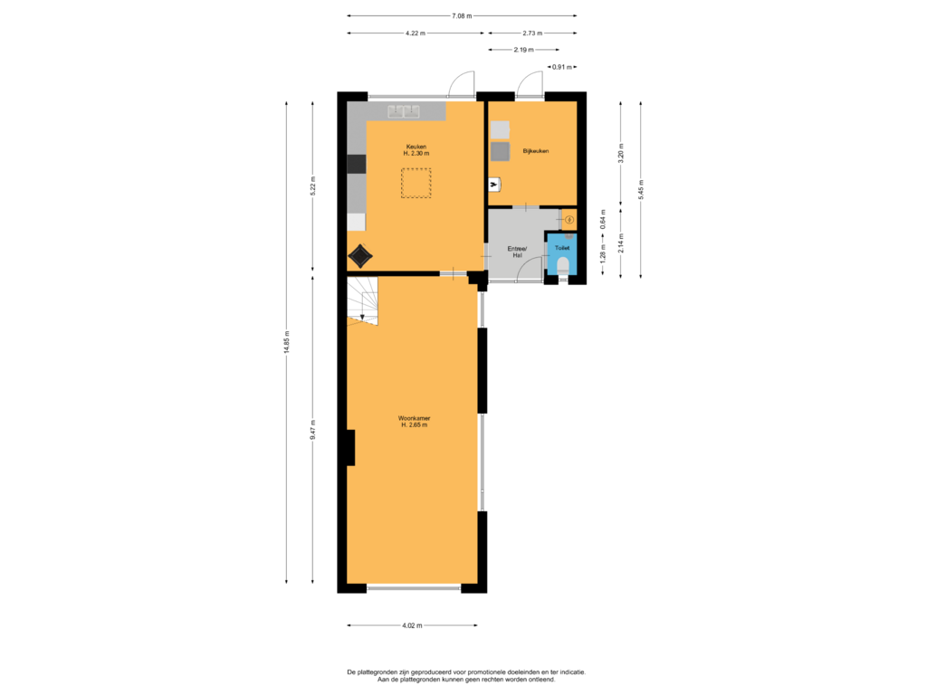 View floorplan of Begane grond of Lobbendijk 11