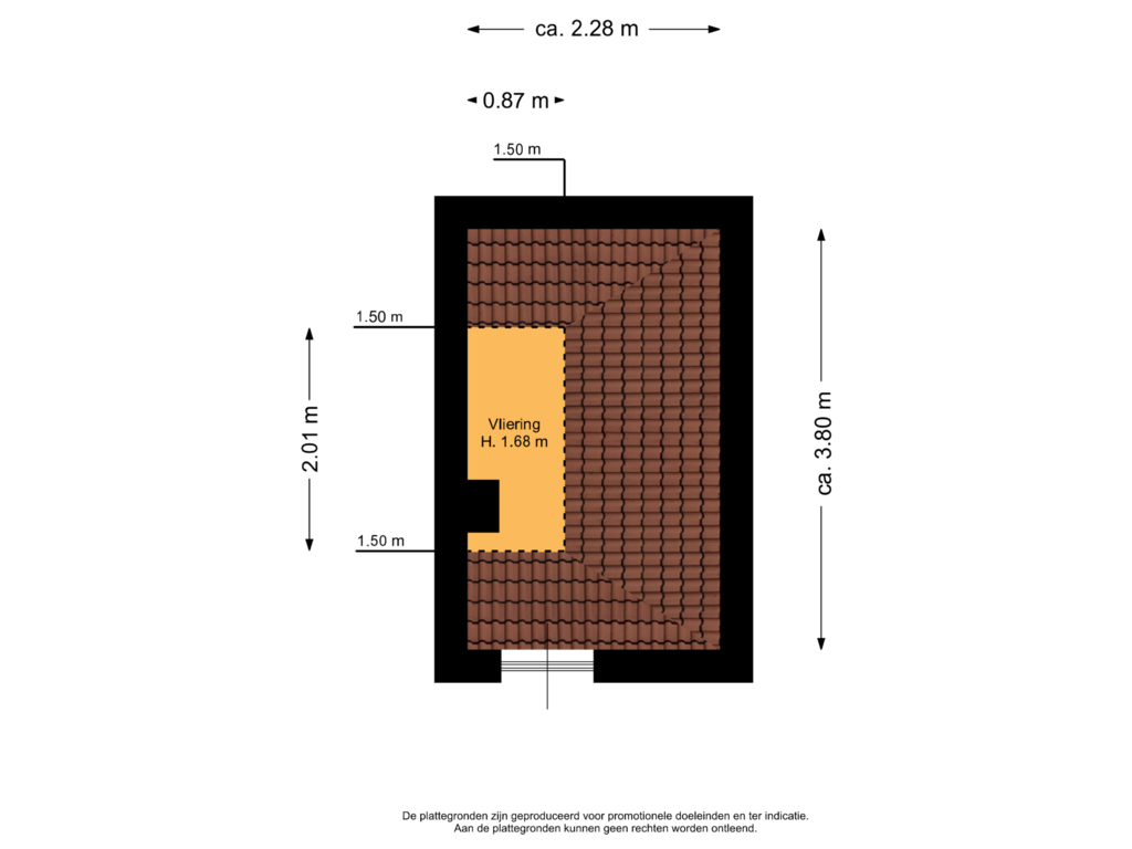 View floorplan of Vliering of Lobbendijk 11