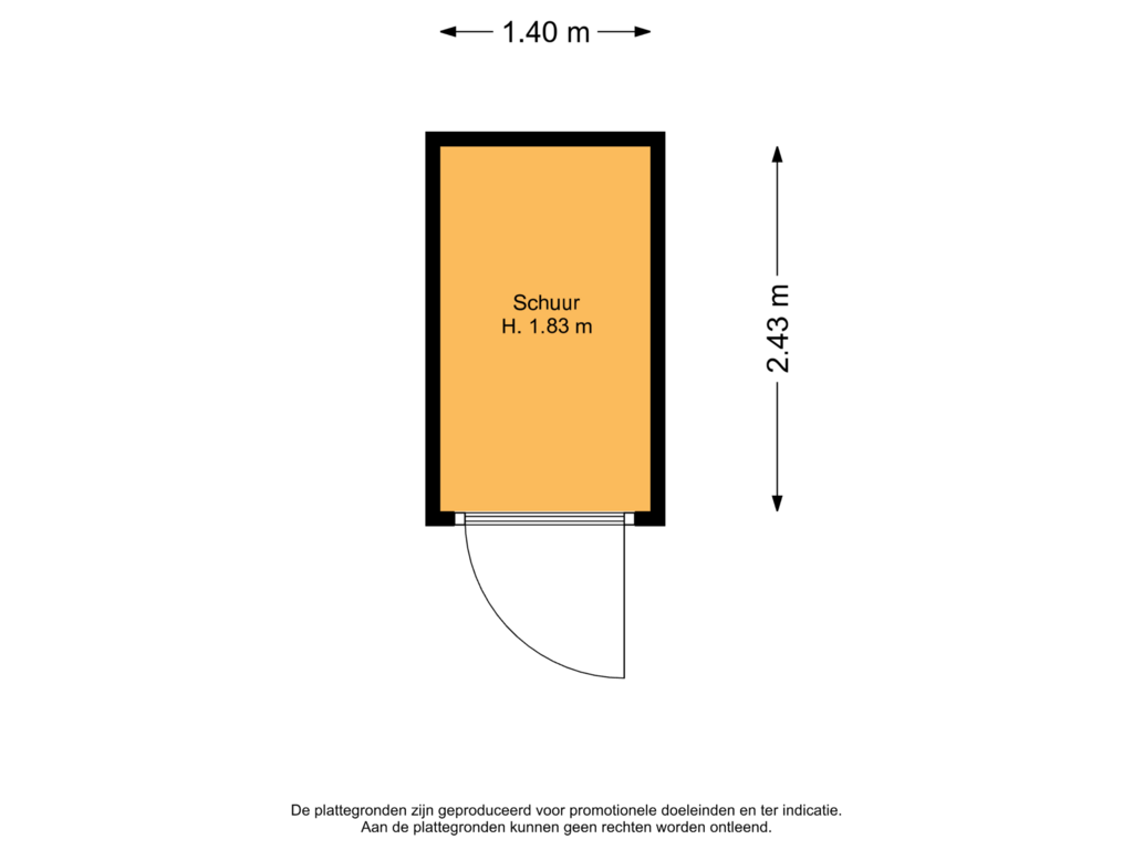 View floorplan of Schuur of Lobbendijk 11