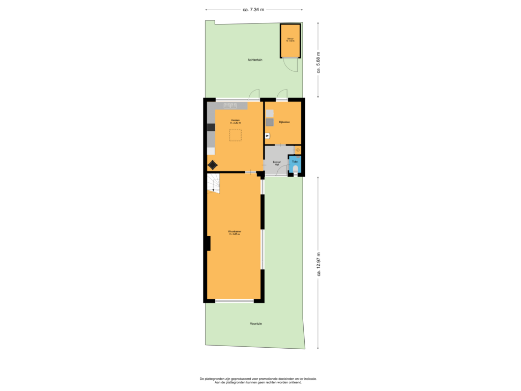 View floorplan of Perceel of Lobbendijk 11