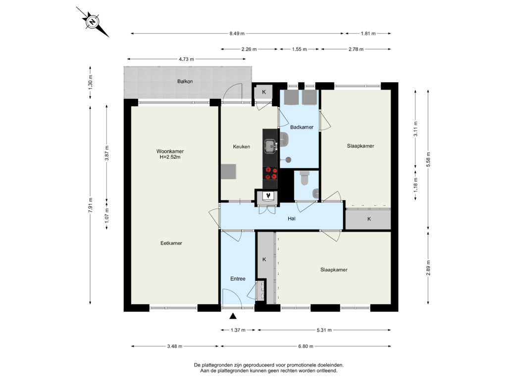 Bekijk plattegrond van 1ste Verdieping van Mgr. W.M. Bekkerslaan 8