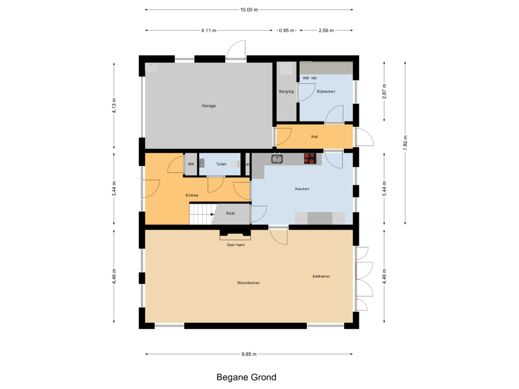 View floorplan of Begane Grond of Eikenrijs 3