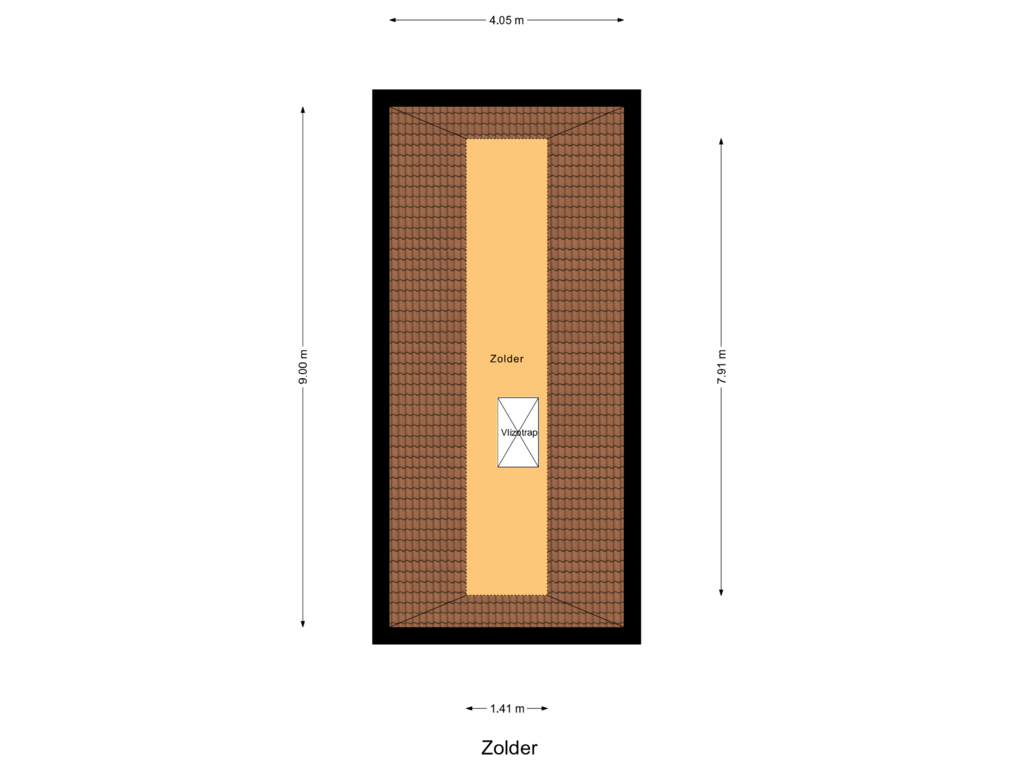 View floorplan of Zolder of Eikenrijs 3