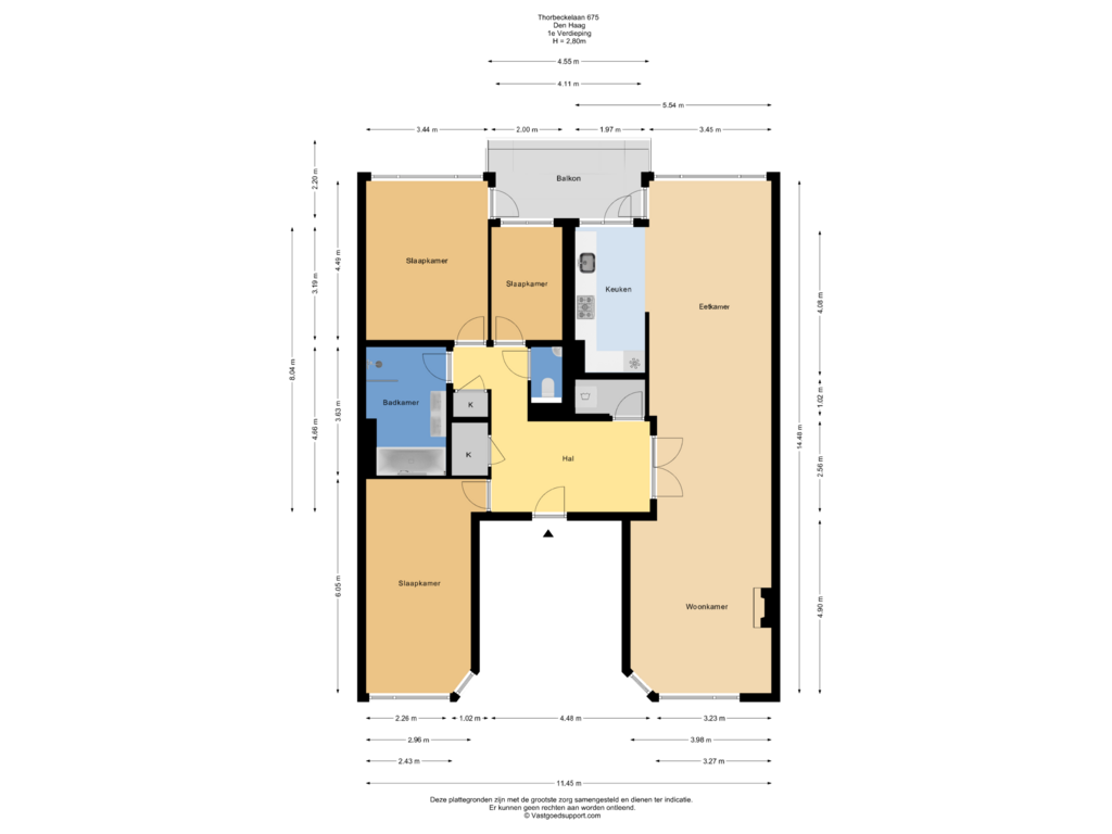 Bekijk plattegrond van 1e Verdieping van Thorbeckelaan 675