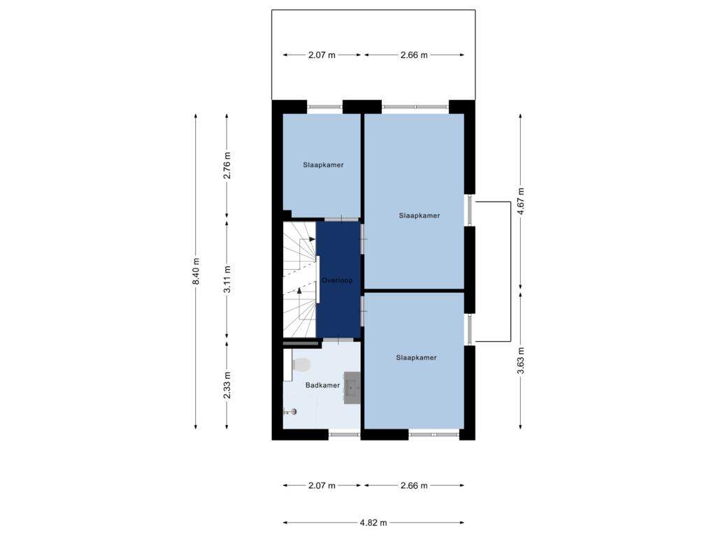 Bekijk plattegrond van Eerste Verdieping van Steenuil 1