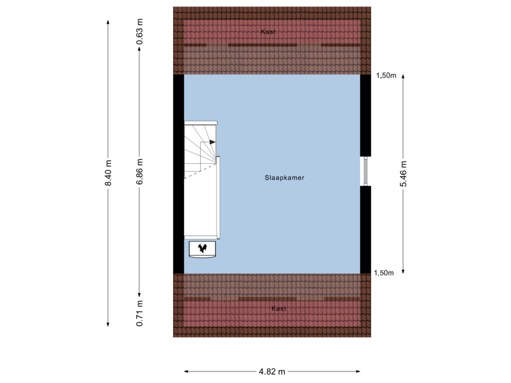 Bekijk plattegrond van Tweede verdieping van Steenuil 1