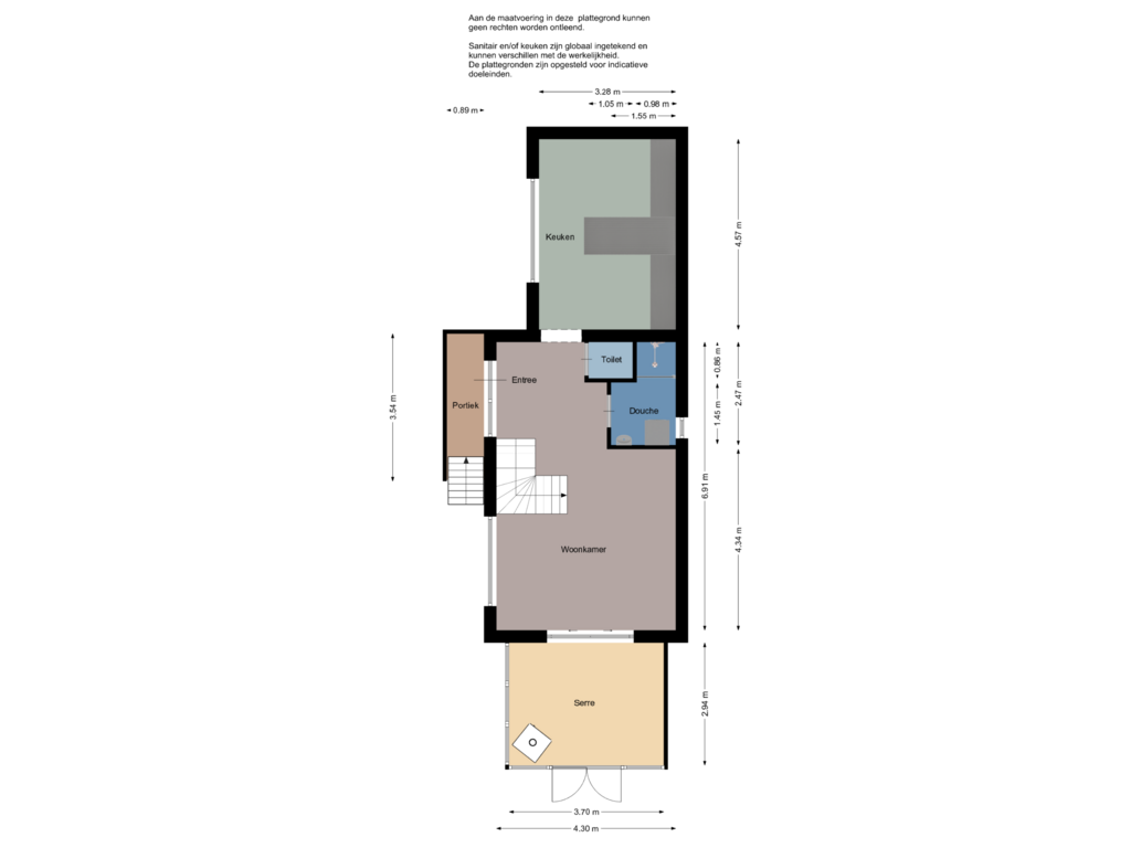 Bekijk plattegrond van Begane grond van Broekweg 8-A