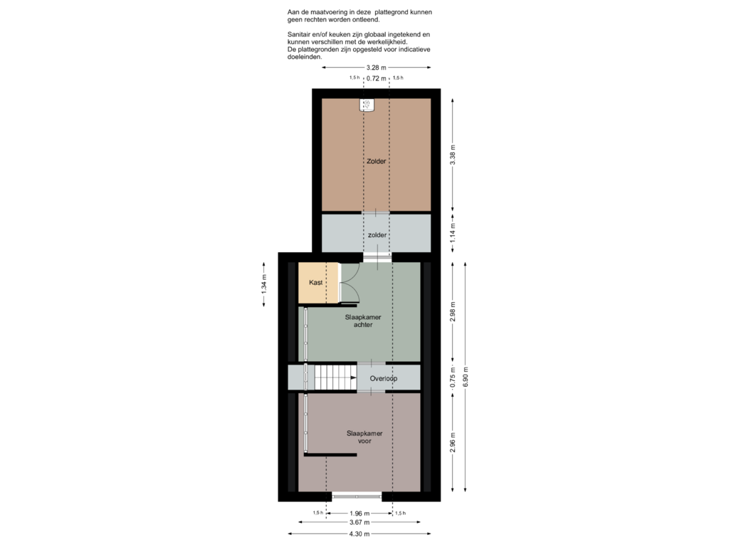 Bekijk plattegrond van Eerste verdieping van Broekweg 8-A