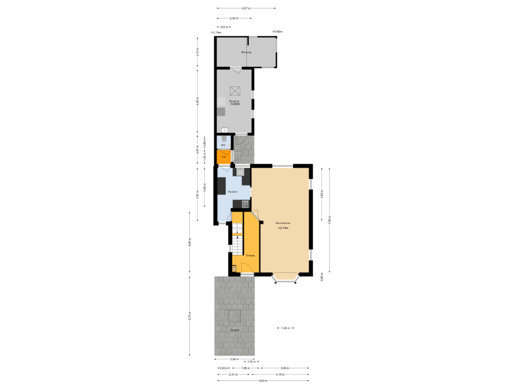 Bekijk plattegrond van Begane grond van Binnenweg 19