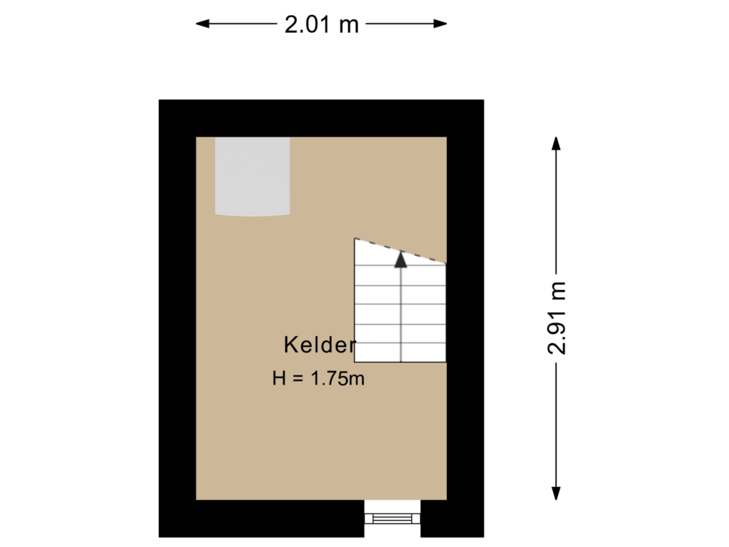 Bekijk plattegrond van Kelder van Vonderpad 22