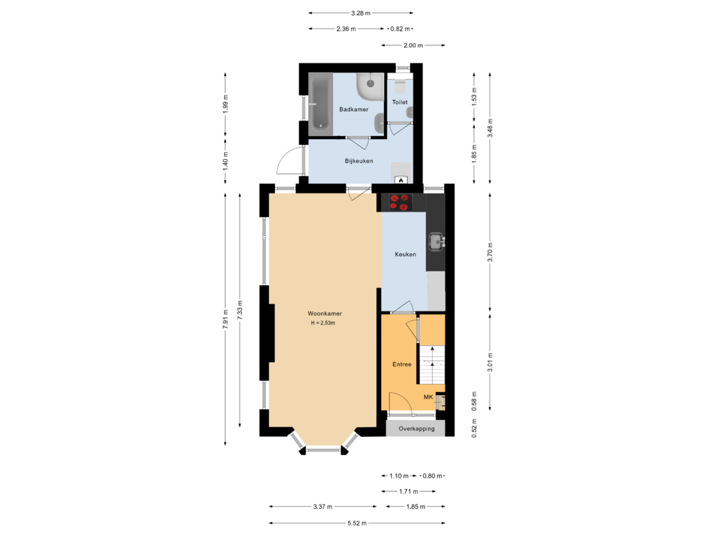 Bekijk plattegrond van Begane grond van Vonderpad 22