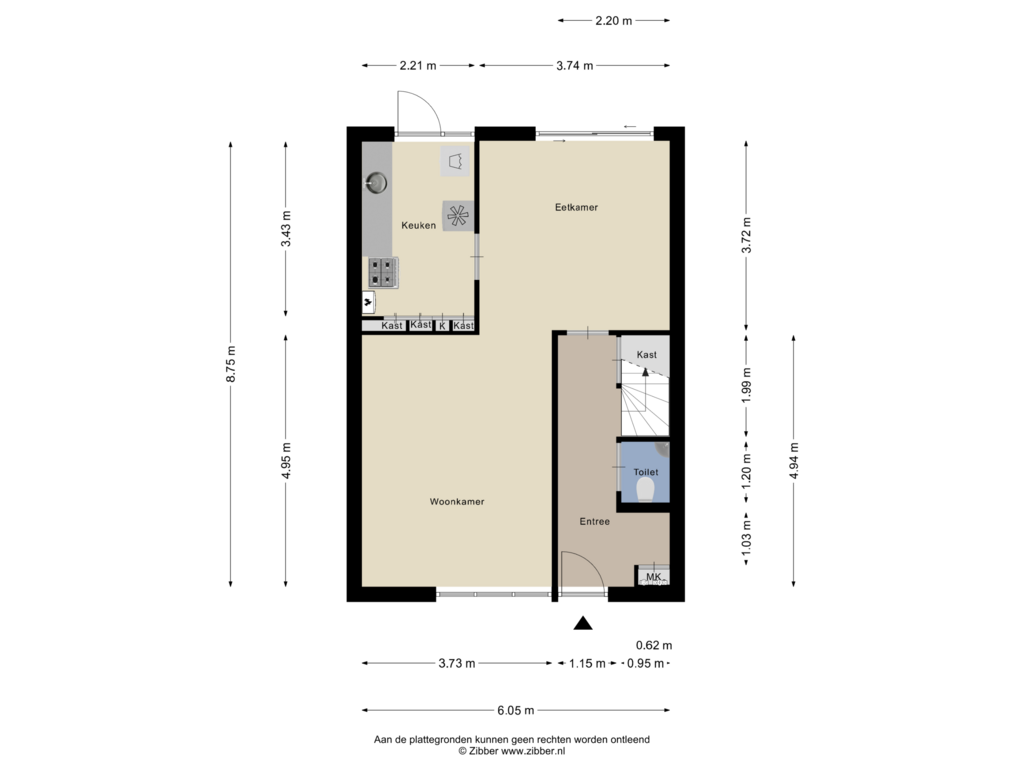 Bekijk plattegrond van Begane Grond van Riegheide 9