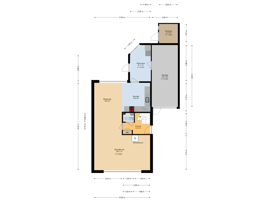 Bekijk plattegrond van Begane grond van Aggemastate 93