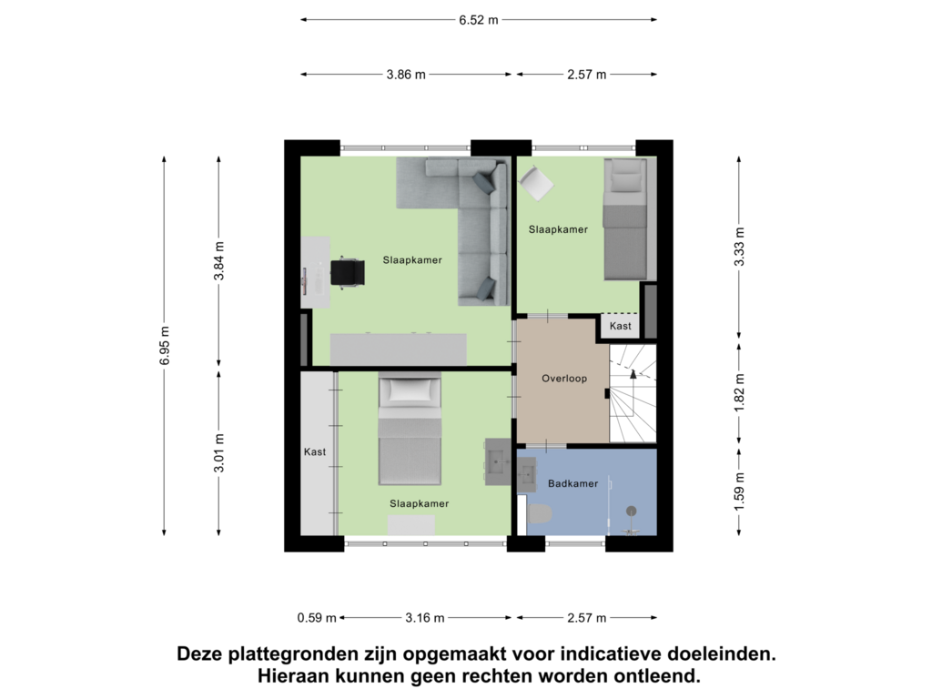 Bekijk plattegrond van Eerste Verdieping van Bouwlingstraat 38