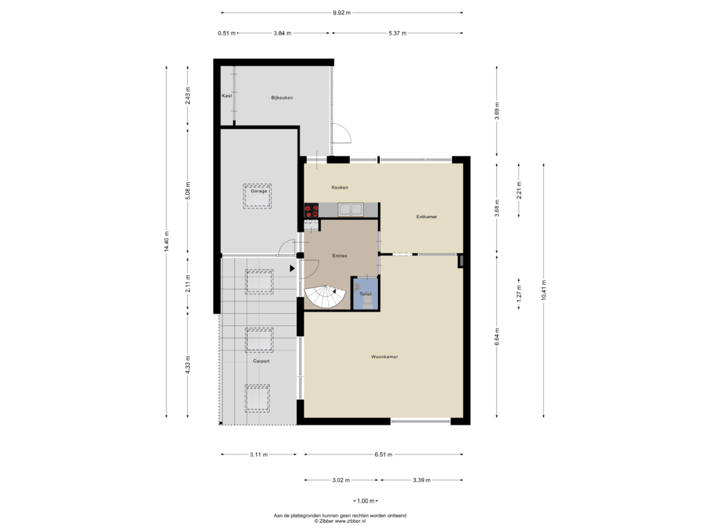 Bekijk plattegrond van Begane Grond van Noorderstraat 96