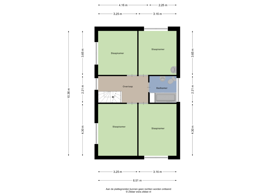 Bekijk plattegrond van Eerste Verdieping van Noorderstraat 96