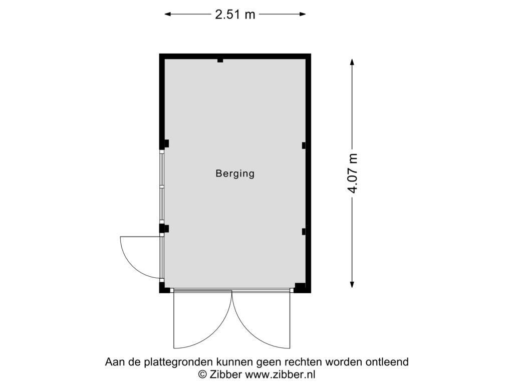 Bekijk plattegrond van Berging van Noorderstraat 96