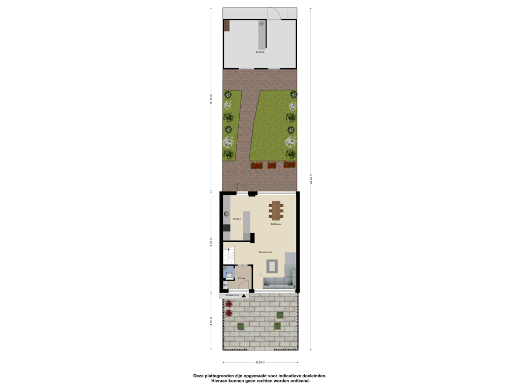 Bekijk plattegrond van Begane Grond Tuin van Jan Pietersz. Coenstraat 3