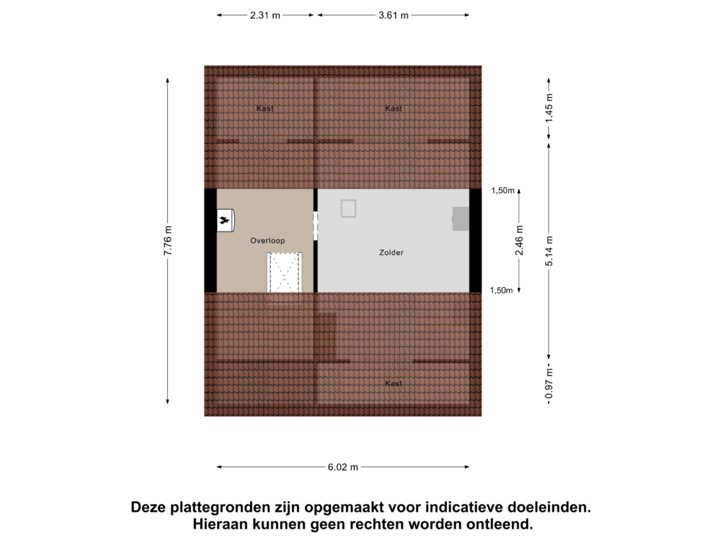 Bekijk plattegrond van Tweede Verdieping van Jan Pietersz. Coenstraat 3