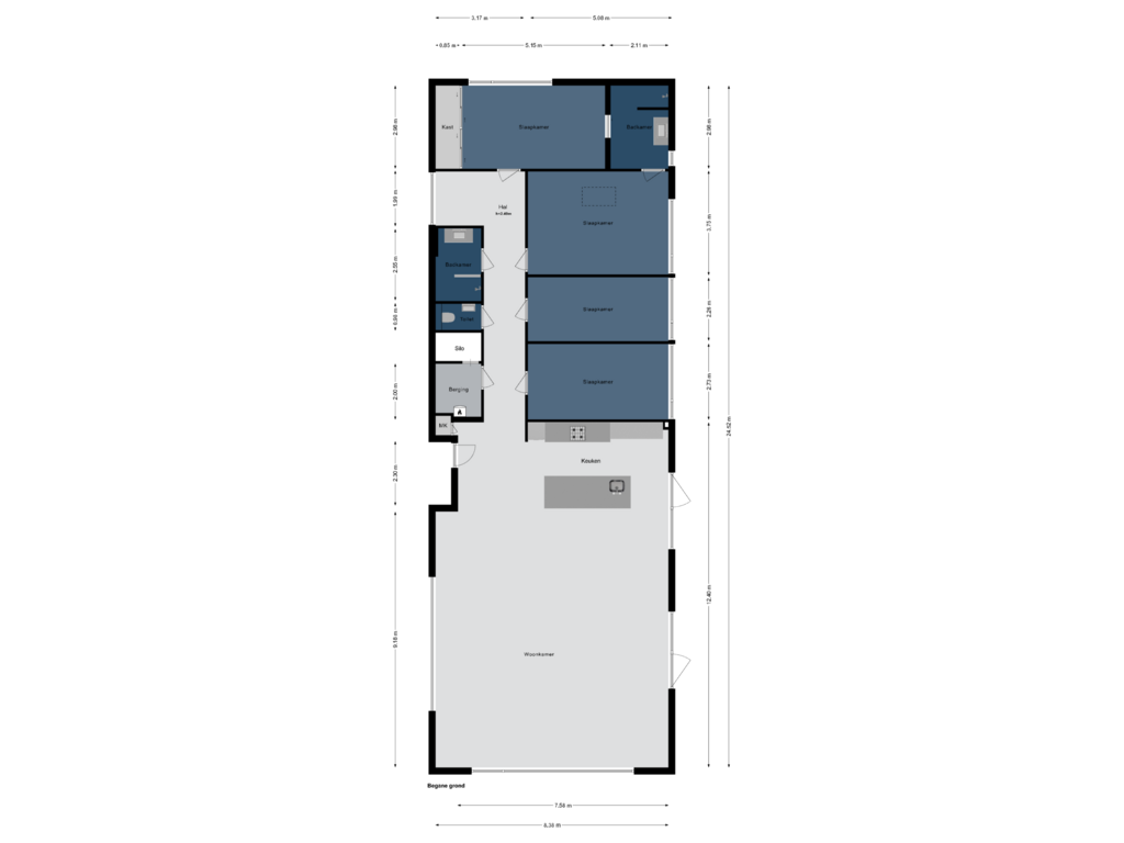 Bekijk plattegrond van Begane grond van Bovenkerkerweg 123-A