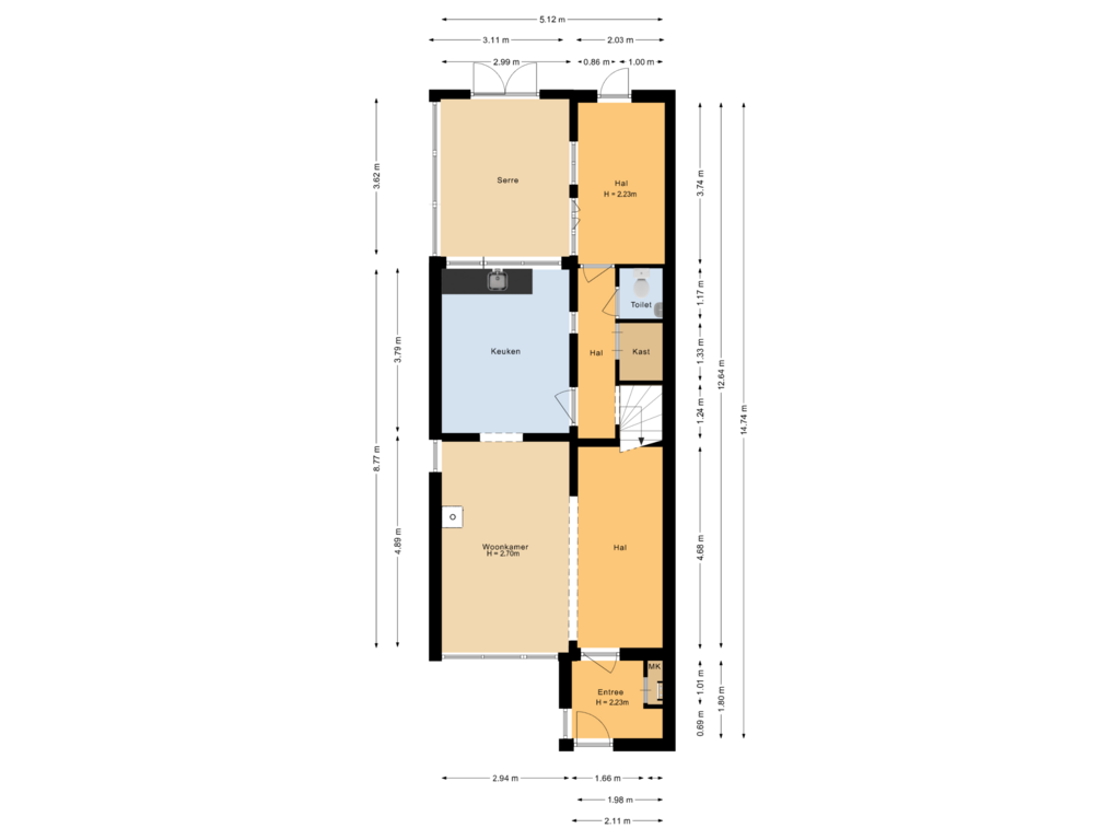 Bekijk plattegrond van Begane grond van Orvelterbrink 79